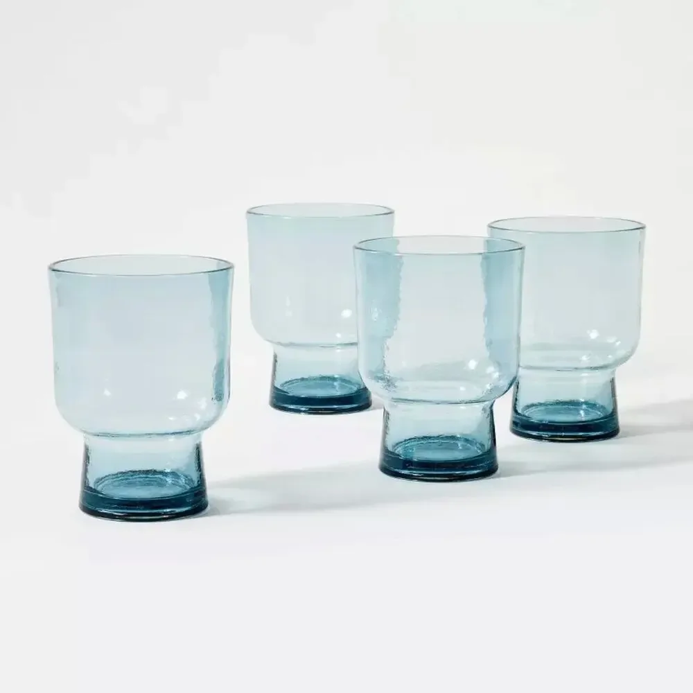 Threshold 14oz 4pcs Teal Small Cup Set NEW